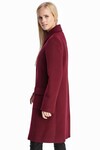 Прямое пальто бордового цвета с карманами 2 - интернет-магазин Natali Bolgar
