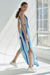 Платье в пол в полоску на тонких бретелях 2 - интернет-магазин Natali Bolgar