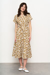 Сукня з геометричним принтом кольору кемел 3 - интернет-магазин Natali Bolgar