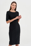 Платье-футляр черного цвета с отделкой 1 - интернет-магазин Natali Bolgar