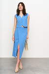 Голубая юбка з запахом 2 - интернет-магазин Natali Bolgar