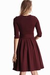 Платье бордового цвета со складками 3 - интернет-магазин Natali Bolgar
