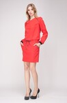 Красное платье с черными вставками - интернет-магазин Natali Bolgar