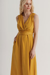 Платье желтого цвета на запах  - интернет-магазин Natali Bolgar