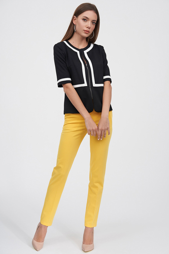Зауженные брюки желтого цвета 5 - интернет-магазин Natali Bolgar