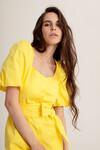 Платье на пуговицах желтого цвета 4 - интернет-магазин Natali Bolgar