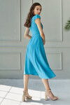 Бирюзовое платье на запах с рукавами-крылышками 3 - интернет-магазин Natali Bolgar