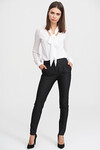 Зауженные брюки черного цвета с дополнительными застежками - интернет-магазин Natali Bolgar