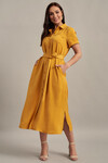 Длинное платье-рубашка желтого цвета 3 - интернет-магазин Natali Bolgar