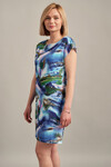 Свободное платье с крупным принтом со спущенной линией плеча 1 - интернет-магазин Natali Bolgar