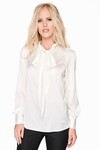 Блуза с бантом молочного оттенка - интернет-магазин Natali Bolgar