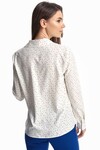 Белая блуза в геометрическом принте 1 - интернет-магазин Natali Bolgar