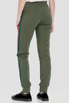 Спортивные брюки с лампасами цвета хаки 3 - интернет-магазин Natali Bolgar