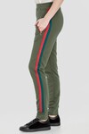 Спортивные брюки с лампасами цвета хаки 2 - интернет-магазин Natali Bolgar