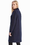 Прямое пальто темно-синего цвета 1 - интернет-магазин Natali Bolgar