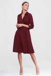 Платье бордового цвета с драпировкой 2 - интернет-магазин Natali Bolgar