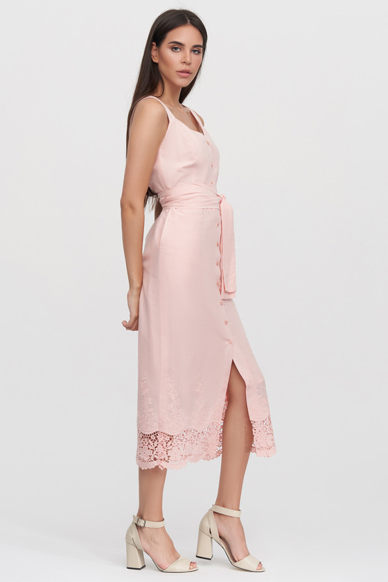 Платье розового цвета с вышивкой 3 - интернет-магазин Natali Bolgar