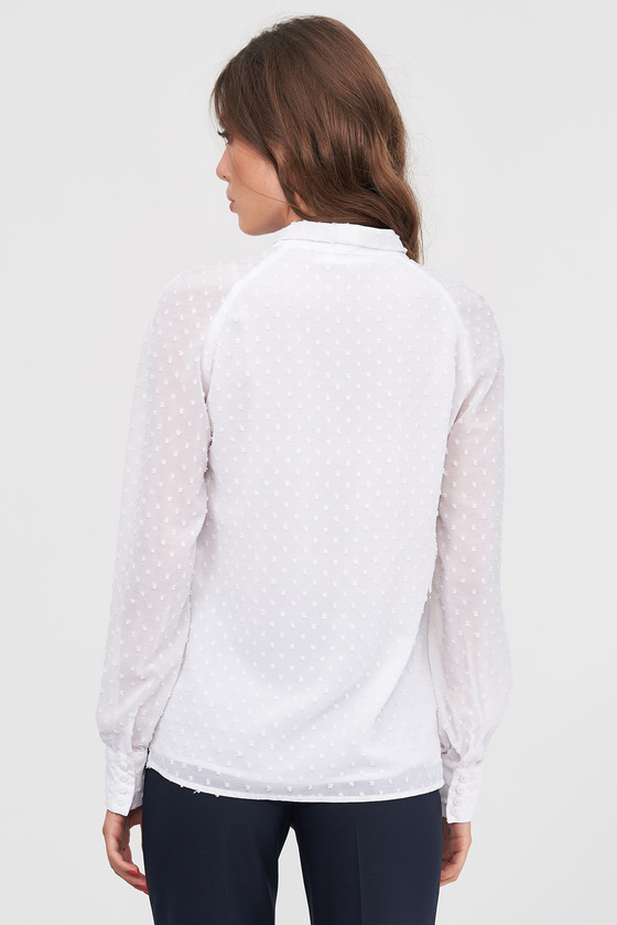 Блуза белого цвета с бантом 1 - интернет-магазин Natali Bolgar