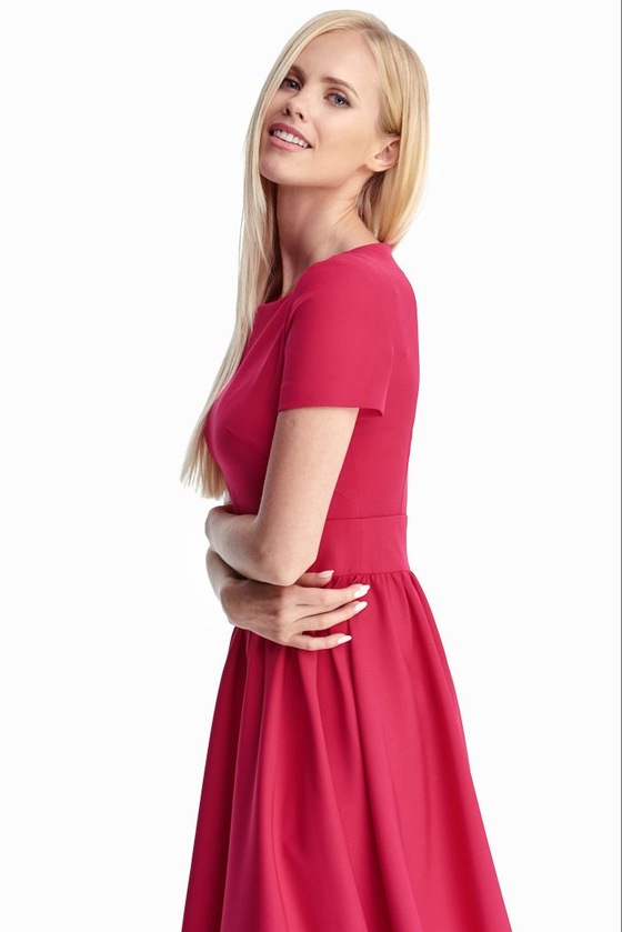Женственное платье малинового цвета 3 - интернет-магазин Natali Bolgar