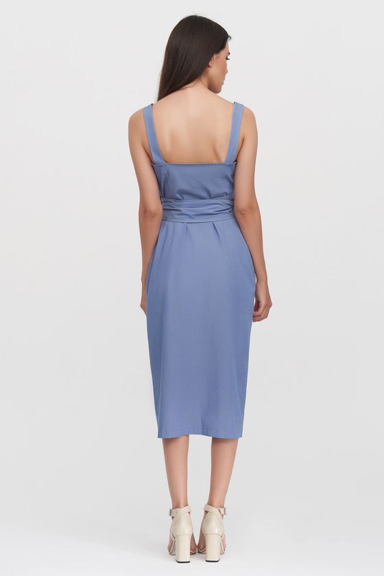 Платье-миди голубого цвета 2 - интернет-магазин Natali Bolgar