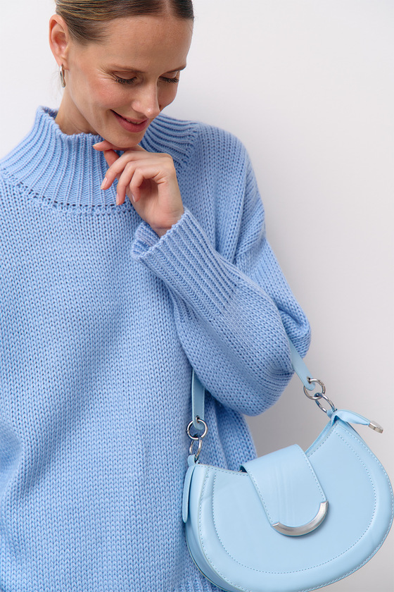 Блакитний светр у стилі оверсайз 2 - интернет-магазин Natali Bolgar