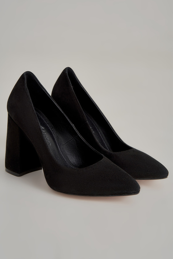 Туфли-лодочки на широком каблуке черного цвета 2 - интернет-магазин Natali Bolgar