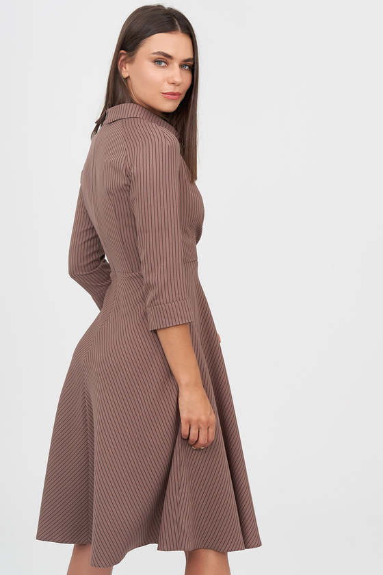 Платье цвета мокко с драпировкой 2 - интернет-магазин Natali Bolgar