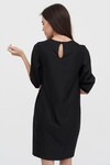 Сукня з фігурними рукавами чорного кольору 2 - интернет-магазин Natali Bolgar