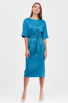Сукня кольору морської хвилі із поясом - интернет-магазин Natali Bolgar