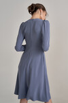 Платье серо-голубого цвета с лифом на запах 3 - интернет-магазин Natali Bolgar