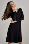 Платье черного цвета с лифом на запах 1 - интернет-магазин Natali Bolgar