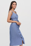 Платье-миди голубого цвета 1 - интернет-магазин Natali Bolgar