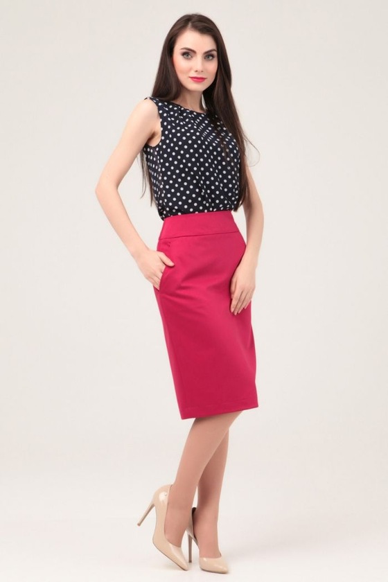 Прямая юбка ягодного оттенка - интернет-магазин Natali Bolgar