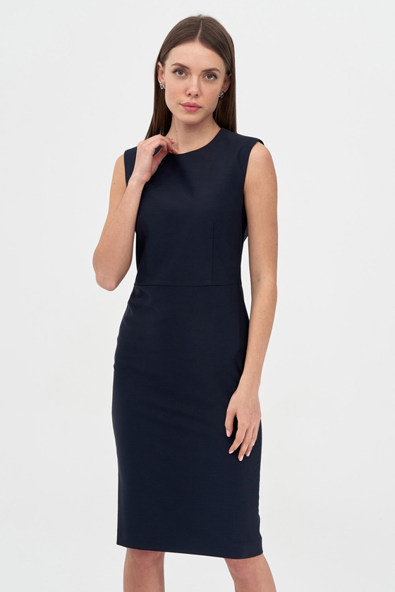 Платье-футляр темно-синего цвета 1 - интернет-магазин Natali Bolgar