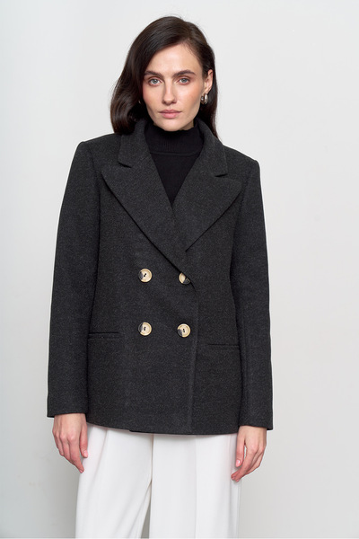 Чорне вкорочене пальто  – Natali Bolgar