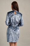 Бархатное платье голубого цвета 1 - интернет-магазин Natali Bolgar