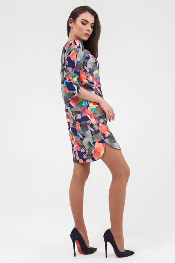 Свободное платье с абстрактным принтом 2 - интернет-магазин Natali Bolgar