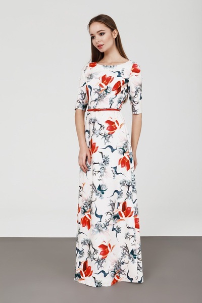Изысканное платье с цветочным принтом  – Natali Bolgar