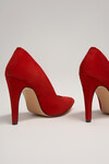 Туфли-лодочки из красного велюра 2 - интернет-магазин Natali Bolgar