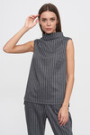 Блуза серого цвета в мелкую полоску - интернет-магазин Natali Bolgar
