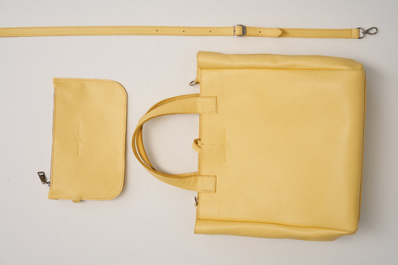 Сумка-шопер желтого цвета 4 - интернет-магазин Natali Bolgar