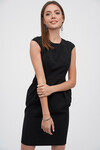 Платье-футляр со складками черного цвета 1 - интернет-магазин Natali Bolgar