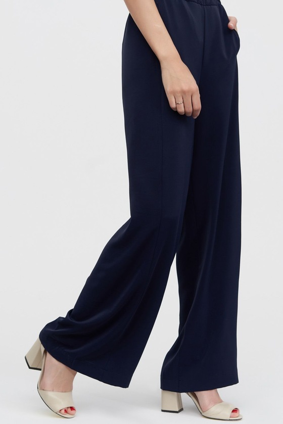 Широкие брюки синего цвета 3 - интернет-магазин Natali Bolgar