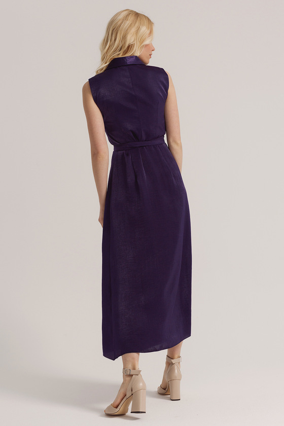 Платье фиолетового цвета на запах  3 - интернет-магазин Natali Bolgar