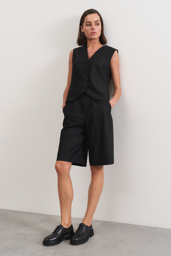 Костюмні шорти чорного кольору - интернет-магазин Natali Bolgar