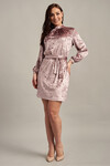 Бархатное платье розового цвета  3 - интернет-магазин Natali Bolgar