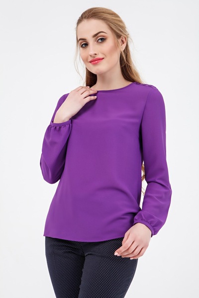 Классическая блуза сиреневого цвета  – Natali Bolgar