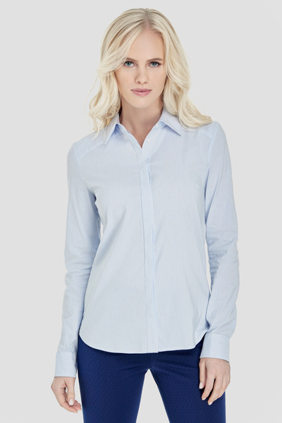 Классическая рубашка в голубую полоску  – Natali Bolgar