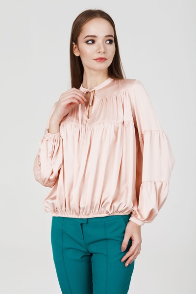 Свободная блуза пудрового оттенка  – Natali Bolgar