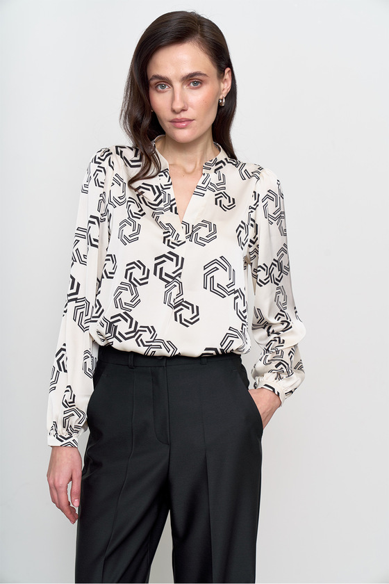 Блуза з геометричним принтом 3 - интернет-магазин Natali Bolgar